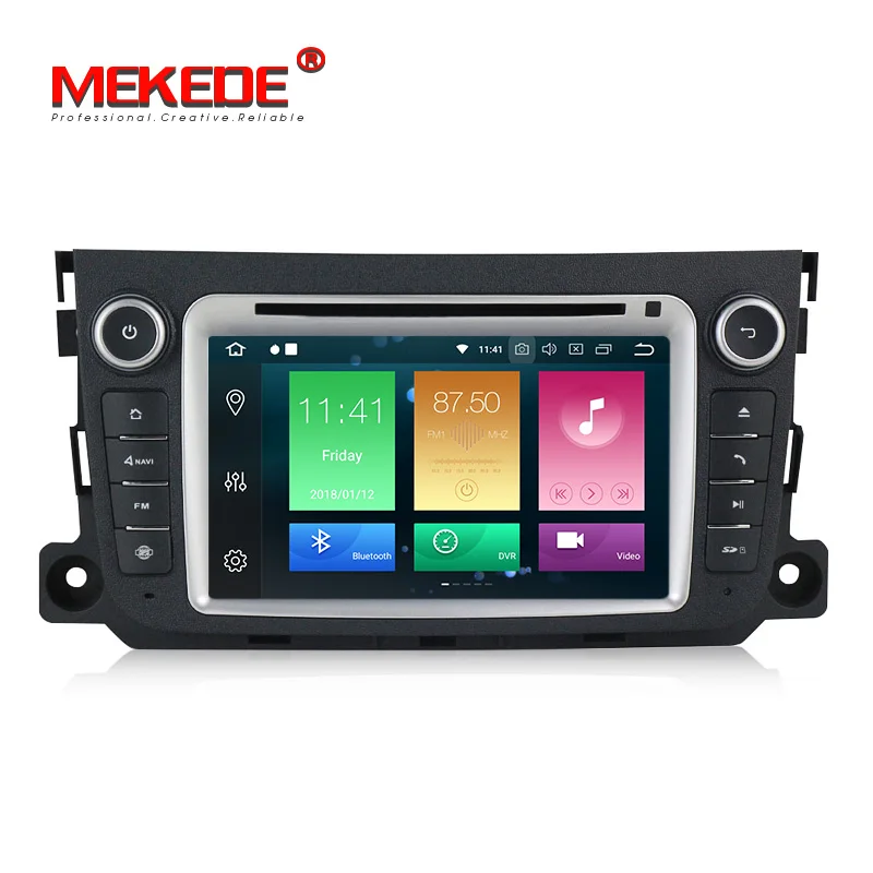 Best PX5 Android 8.0 Car Multimedia DVD GPS player for Benz Smart Fortwo 2011 2012  with 4G RAM 32G ROM WIFI BT radio  free shipping 1