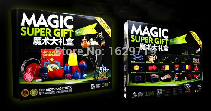 Free shipping Magic Set 50 Kinds Magic Play with DVD Teaching Classic Magic Trick Gift Set Educational Toy Children Best Gift Free shipping Magic Set 50 Kinds Magic Play with DVD Teaching Classic Magic Trick Gift Set Educational Toy Children Best Gift