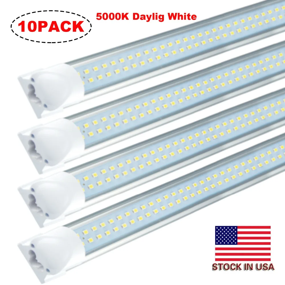 

10Pack LED Tube Light, 90W 8ft LED Shop Light Fixture, Double Side Integrated Bulb Lamp, Works Without T8 Ballast, Plug and Play