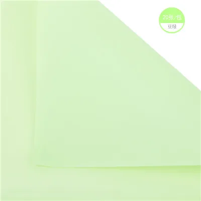20 шт./лот, упаковочная бумага для цветов, матовая поверхность, прозрачный упаковочный материал, бумажный букет, товары для цветов, подарочная упаковочная бумага - Цвет: N19