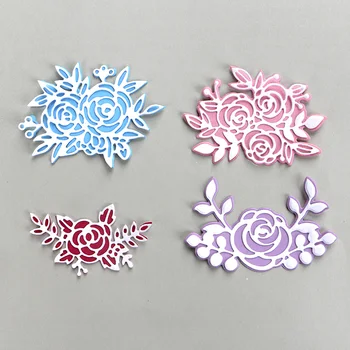 

DUOFEN METAL CUTTING DIES solid outline and detailed rose floral embossing stencil DIY Scrapbook Paper Album 2019 new