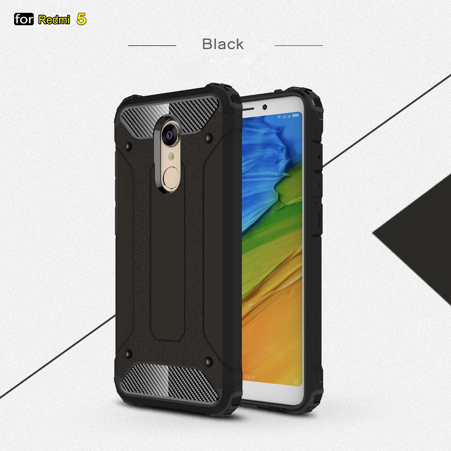 JETJOY Anti Knock Hybrid Plastic TPU Case For Xiaomi Redmi 5 5 Plus 1