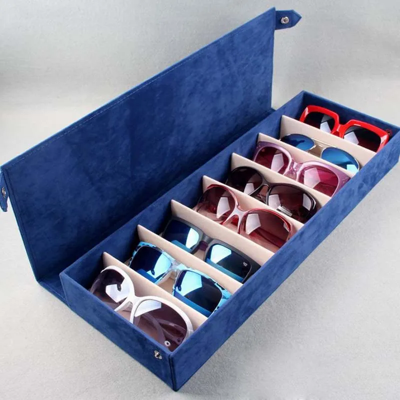 Makeup Storage Box 8 Slot Glasses Eyeglass Sunglasses Storage Case