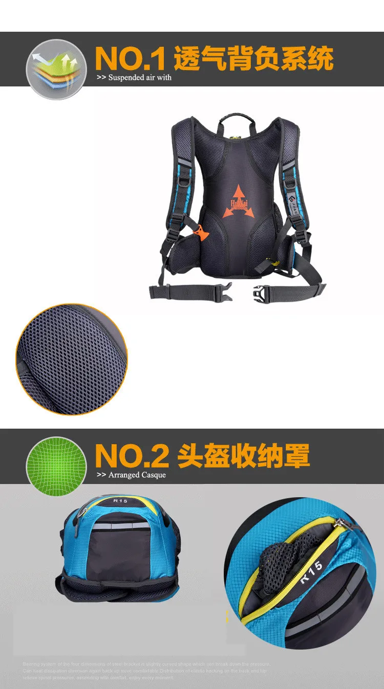 Sale Bicycle Bike Backpack 15L Biking Hydration Backpack Sport Bags Outdoor Climbing Camping Hiking Cycling Backpack 5