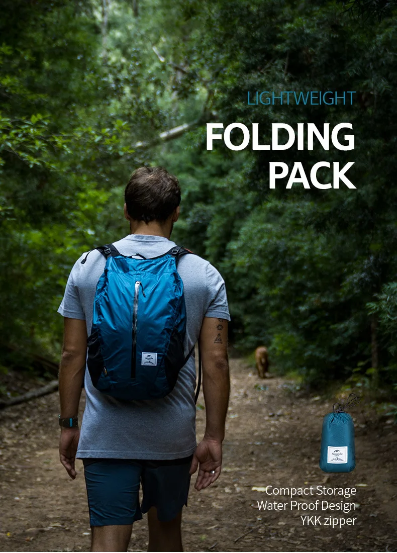 Naturehike ao ar Leve à Prova Bolsa de Armazenamento Viagem à Prova Livre Ombro Dobrável Mochila Ultra Dwaterproof Água Luz Pele Ykk Zíper 2 Naturehike ao ar livre ombro dobrável mochila