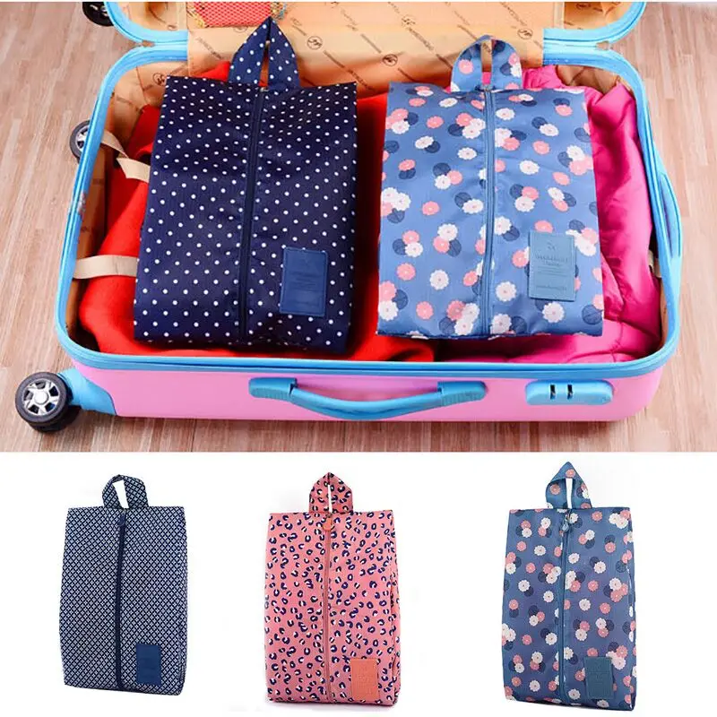 

Multi-colored Portable Waterproof Shoe Bag Travel Folding Storage Organizer Zipper Toiletry Makeup Storage Pouch Organizer Bag