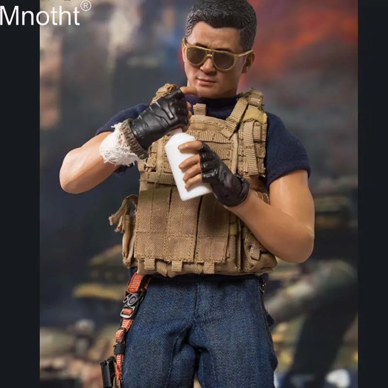 

Mnotht 1/6 China Film Wolf Warriors 2 Wujing Double Head Sculpt Toy for 12in Soldier Collection Action Figure Fans Holiday b