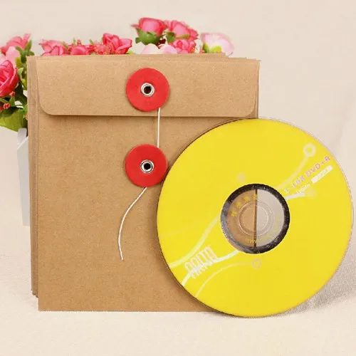 13*15cm High Quality Disc CD Sleeve 250gsm Thick Kraft CD DVD Paper