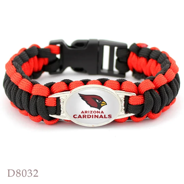 10pcs Arizona Cardinals Bracelet Sport Team Umbrella Braided 10pcs Arizona Cardinals Bracelet Sport Team Umbrella Braided Football Fans Gift