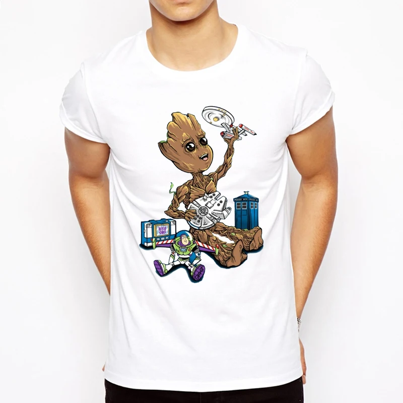 

Cartoon Cute T-Shirt Toy Story with Baby T-shirt Funny Design tee Top For Men