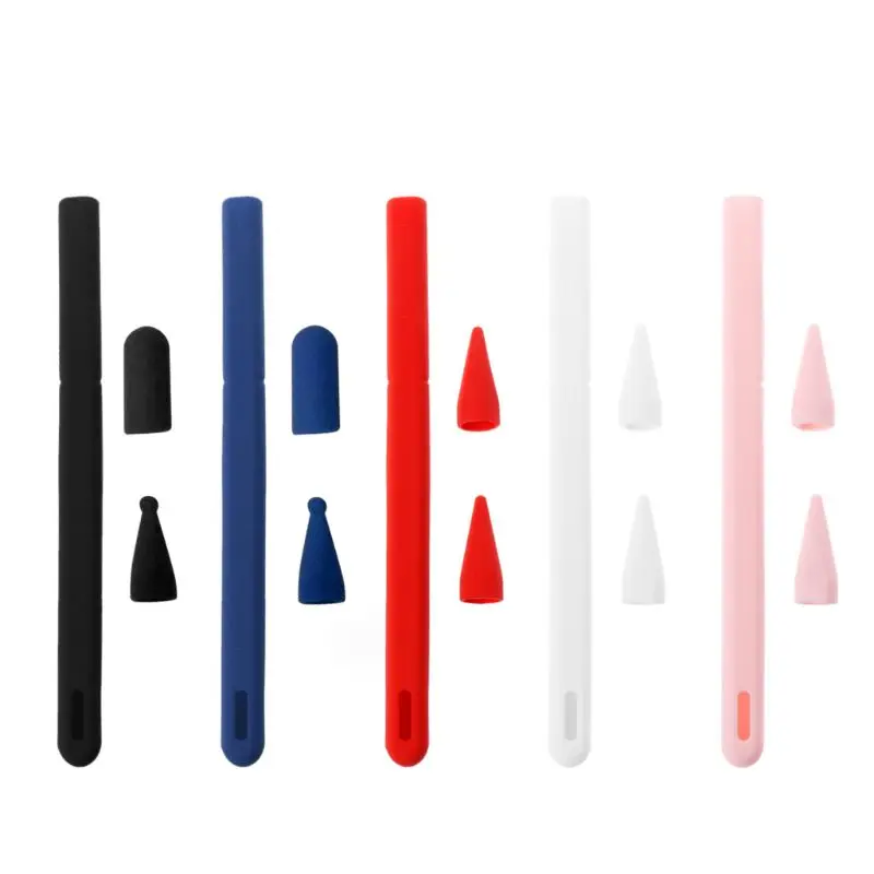 

Soft Silicone For Apple Pencil 2 Case For iPad Pencil 2nd Tip Cover Holder Tablet Touch Pen Stylus 360 Full Protective Pouch Bag