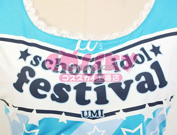 Платье футболка с надписью Love Live School Idol Project Sonoda Umi Cheerleader униформа костюмы для