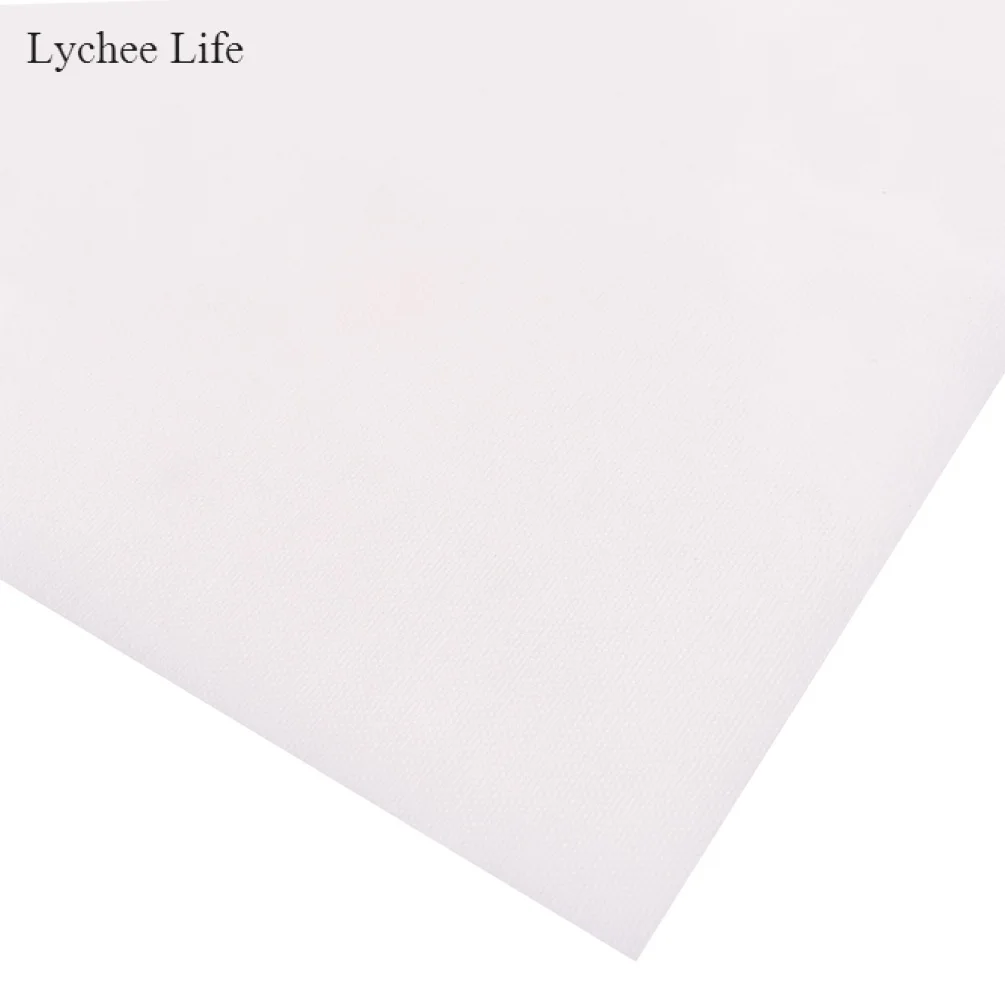 Lychee Life A4, мягкая тонкая искусственная кожа, сшитая ткань для рукоделия, сумки ручной работы, аксессуары для украшения с бантом - Цвет: White