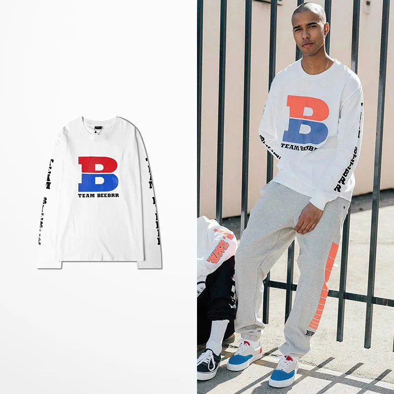 

Rap Loose Purpose Tour T Shirt Men And Women Team Beebrr Stadium Tour Long Sleeve Tee Shirt Homme Hip Hop Skateboard Top Tee