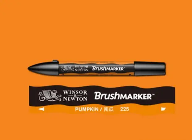 Winsor& Newton кисть Маркер ручки краски на спиртовой основе быстро сохнет красный желтый оранжевый коричневый тон - Цвет: Pumpkin