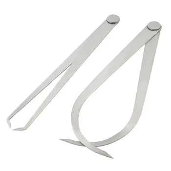 

2 x Silver Tone Metal Firm Friction Joint External Internal Calipers Tool
