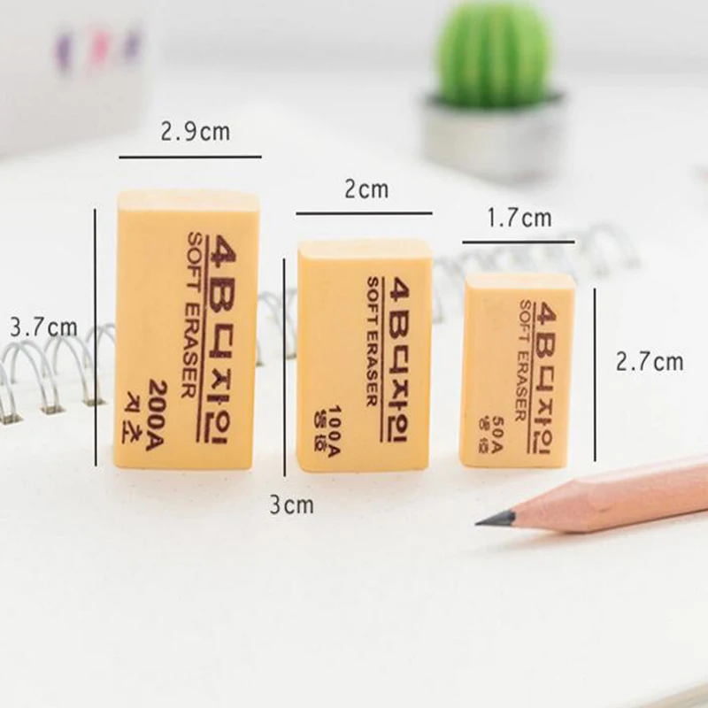 Student Eraser Clean And Not Easy To Leave Marks Creative Cartoon Cute Children's School Supplies 4B art Rubber Stationery
