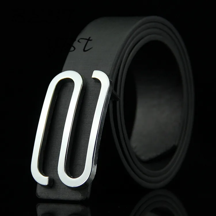 New Designer Men's High Quality Letters Belt Buckle S-type Smooth Fashion Plate Korean Explosion Models | Аксессуары для