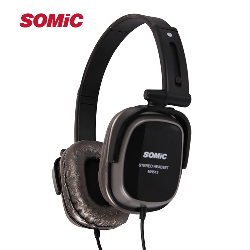 

Somic MH513 Mini Portable Collapsible Headband Headset Wired Headphones With Microphone Voice Control 3.5mm Plug For Phone