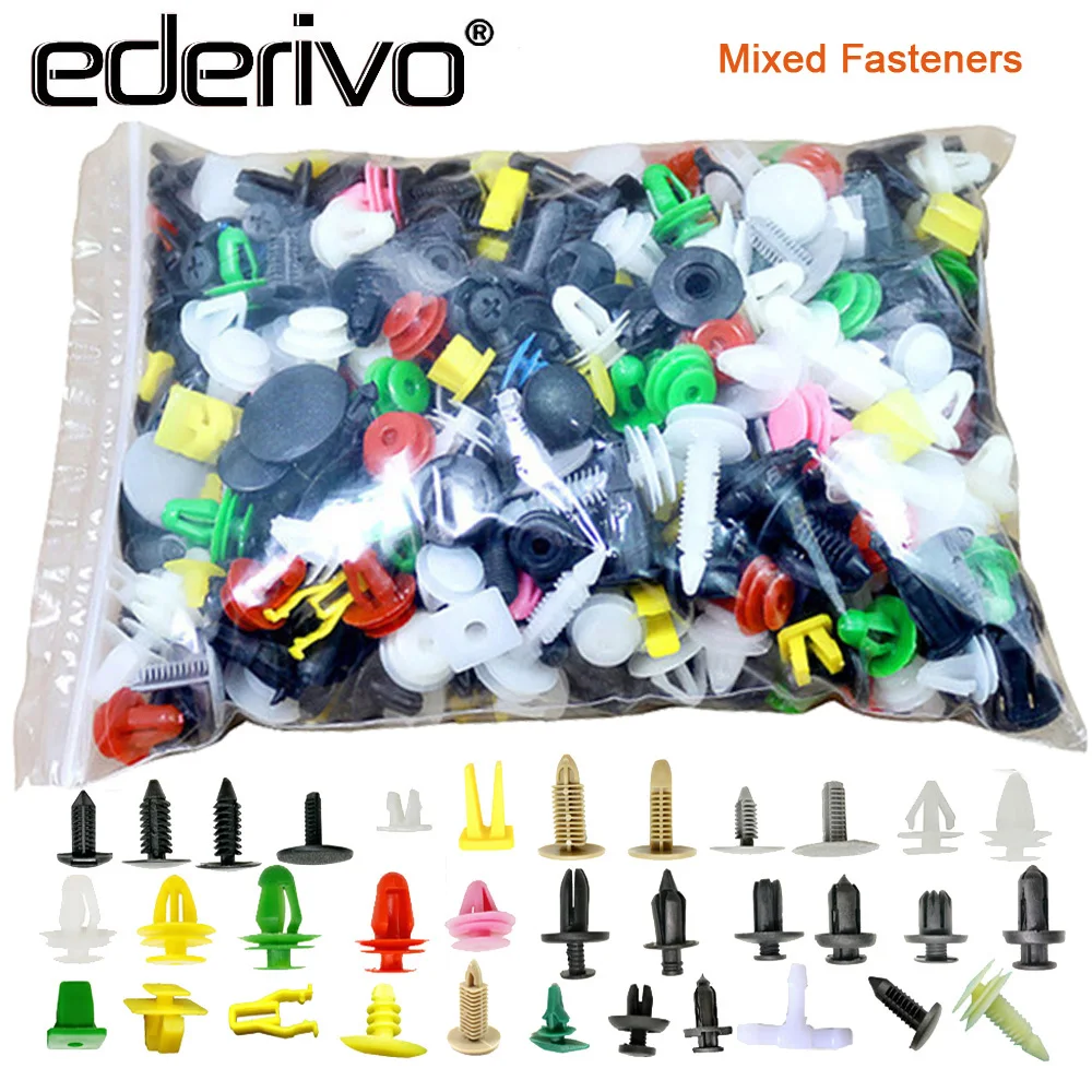 

Car Fastener Rivet Clip Mixed Door Trim Panel Clips Fasteners Auto Bumper Rivet Retainer Push Engine Cover Fender FastenerRivet