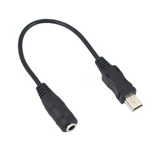2016 New Arrival Mini USB to 3.5mm Jack Cable Cord Adapter Headphone Earphone Jack Plug for Mobile Phone for go pro Camera