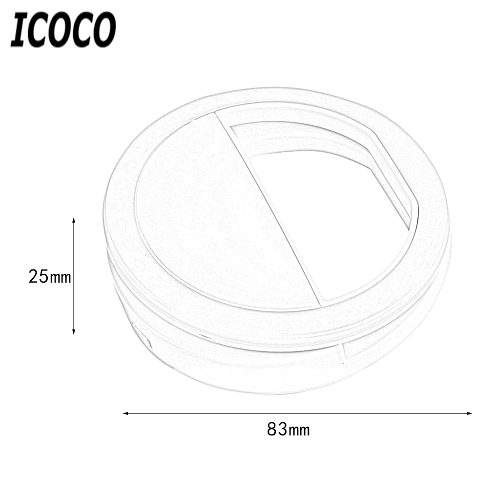 ICOCO портативный мобильный телефон селфи светильник клип-на лампе светодиодный флэш-светильник кольцо для телефона для Iphone для samsung Прямая поставка