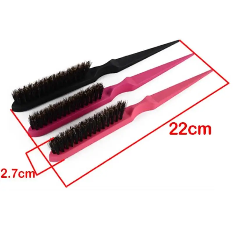Mayitr 1pc Professional Hair Brush Hairdressing Slim Line Teasing Brushes Back Combing Plastic Handle Styling Tools Comb