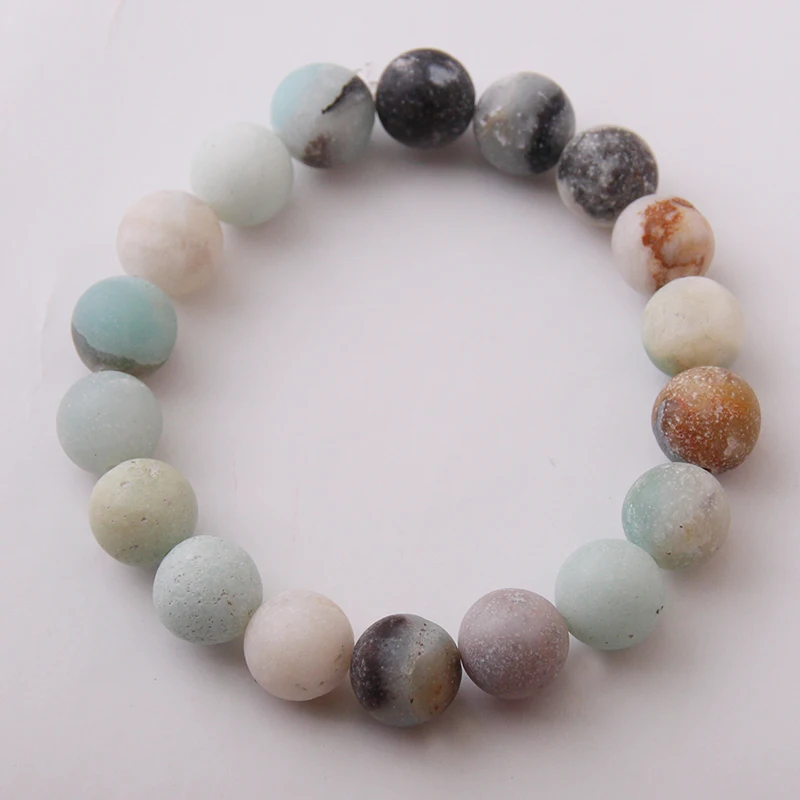 

New Design Energy Bracelets Made By 10mm Beautiful Natural Amazonite Stone Bracelet bangle