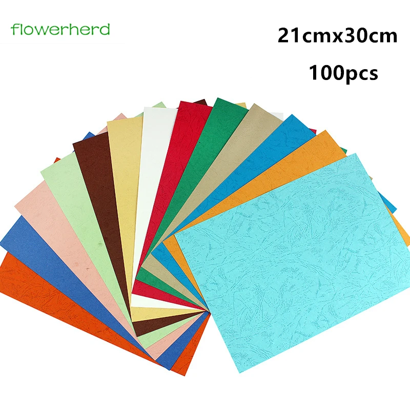 

100pcs 150gsm A4 Colorful Kraft Paper with Cross Lines DIY Greeting Thanks you Cards Handmade DIY Craft Supply Origami Paper