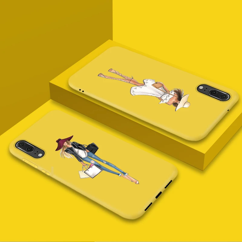 Женский силиконовый чехол JURCHEN с цветами для Huawei P20 P10 P9 Lite Pro Plus P20Lite
