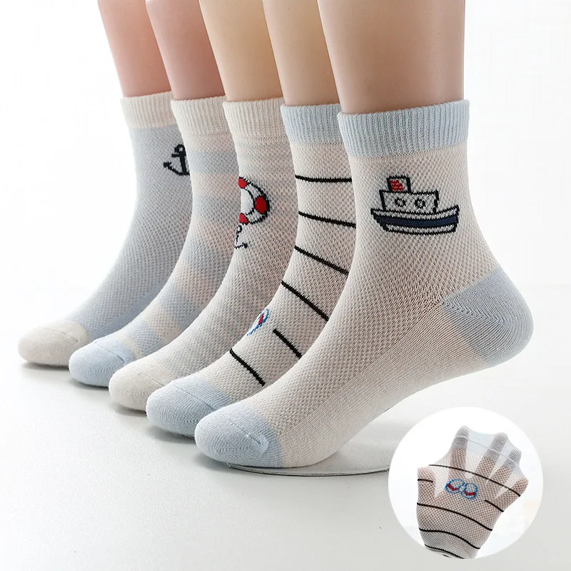 

New Kids Socks Spring Summer Mesh breathable Style Cotton Boys Socks Girls Socks 1-12 Year Children Socks 5 pairs/lot