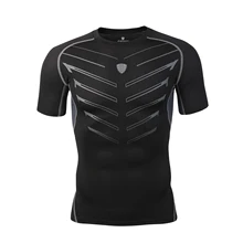 Мужская спортивная обтягивающая рубашка для бодибилдинга ММА Кроссфит тренировки майка для фитнеса одежда спортивная FN13