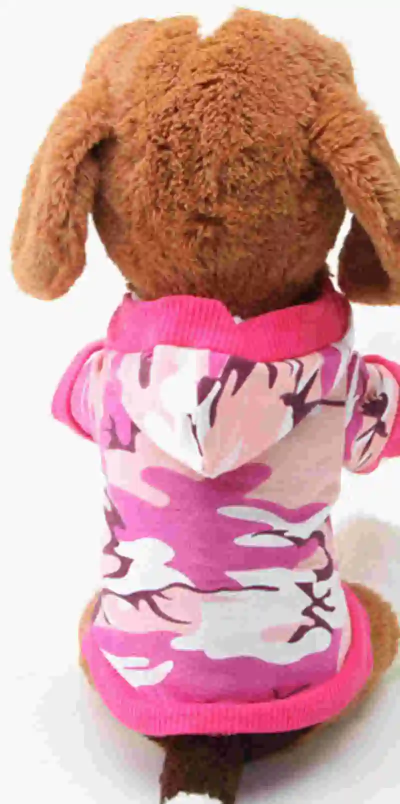 Модные пальто на собаку, для питомца одежда милые животные хлопок, одежда в камуфляжном стиле, теплая зимняя куртка с капюшоном для Костюмы для свитер для собаки куртка - Цвет: Розовый