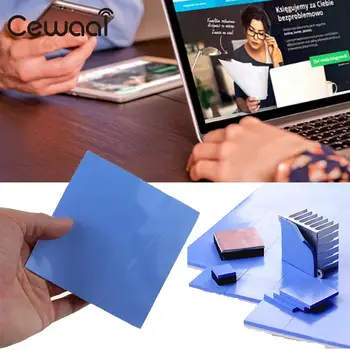 

100x100x2mm Thermal Silicone Heatsink Cooling High Conductive GPU CPU Pad Fin