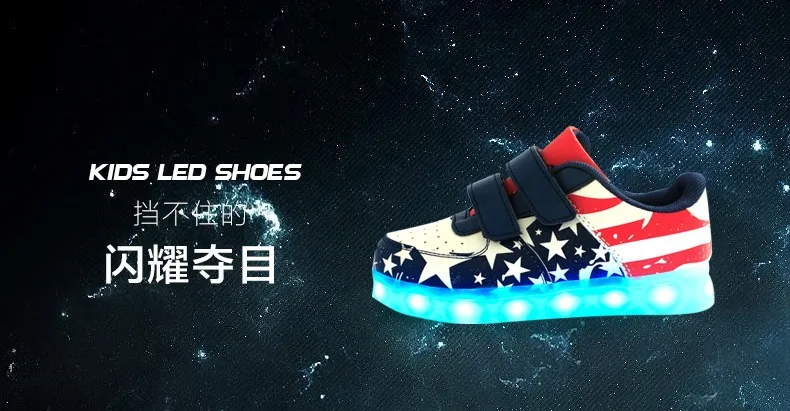 Strongshen USB зарядка модная разноцветная светящаяся Студенческая обувь мальчик призрак шаг огни Светодиодный светящиеся спортивные сандалии для девочек