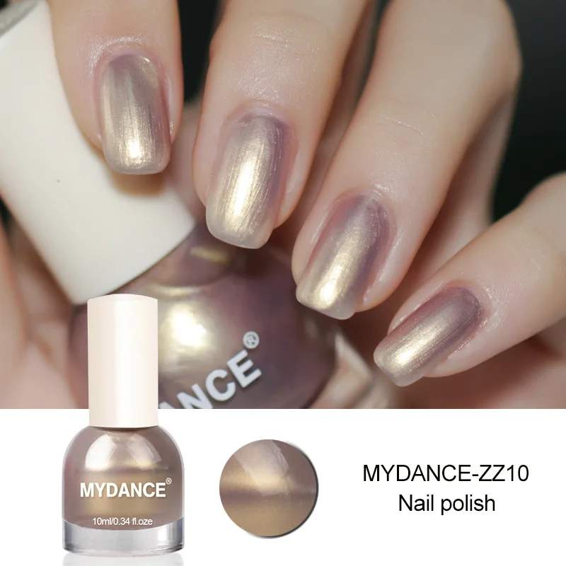 10 MYDANCE 6 мл не peelable долговечный перламутровый поляризационный лак для ногтей для девочек с сердцем Сетка Красный стойкий не выцветающий Блестящий лак для ногтей TSLM1 - Цвет: 10