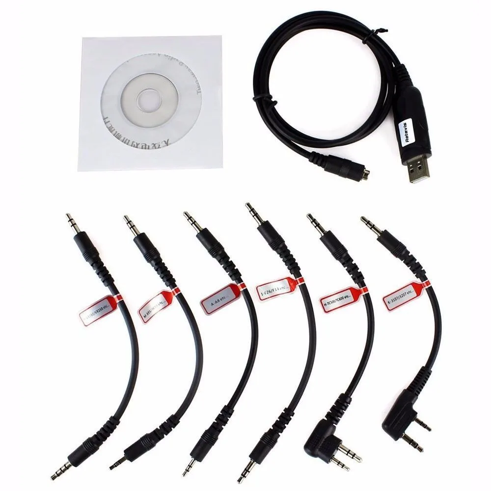 10 шт. 6 в 1 USB кабель для программирования Motorola YAESU HYT ICOM BAOFENG KENWO двухстороннее радио