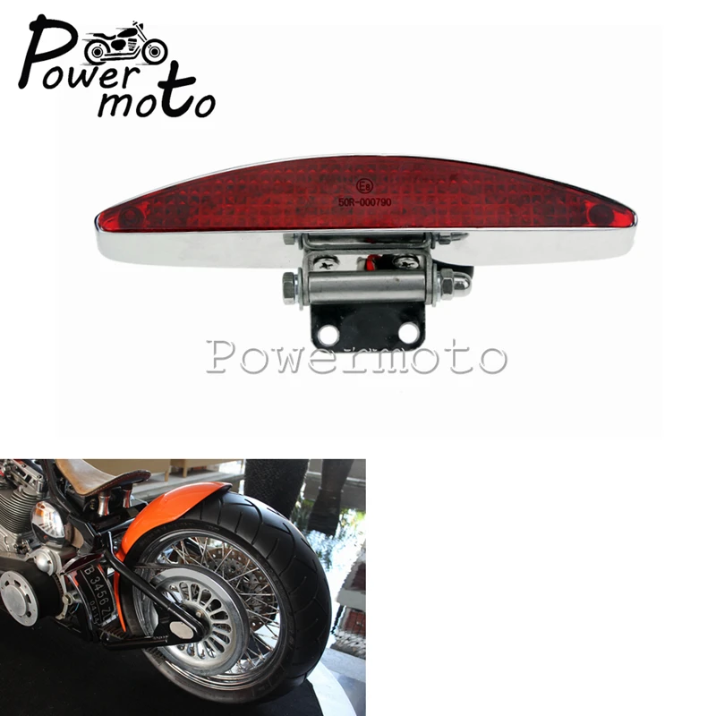 

Motorcycle Integrated Red Lens LED Taillight E-mark Brake Stop Lamp Tail Lights for Harley Cafe Racer Bobber Chopper Custom