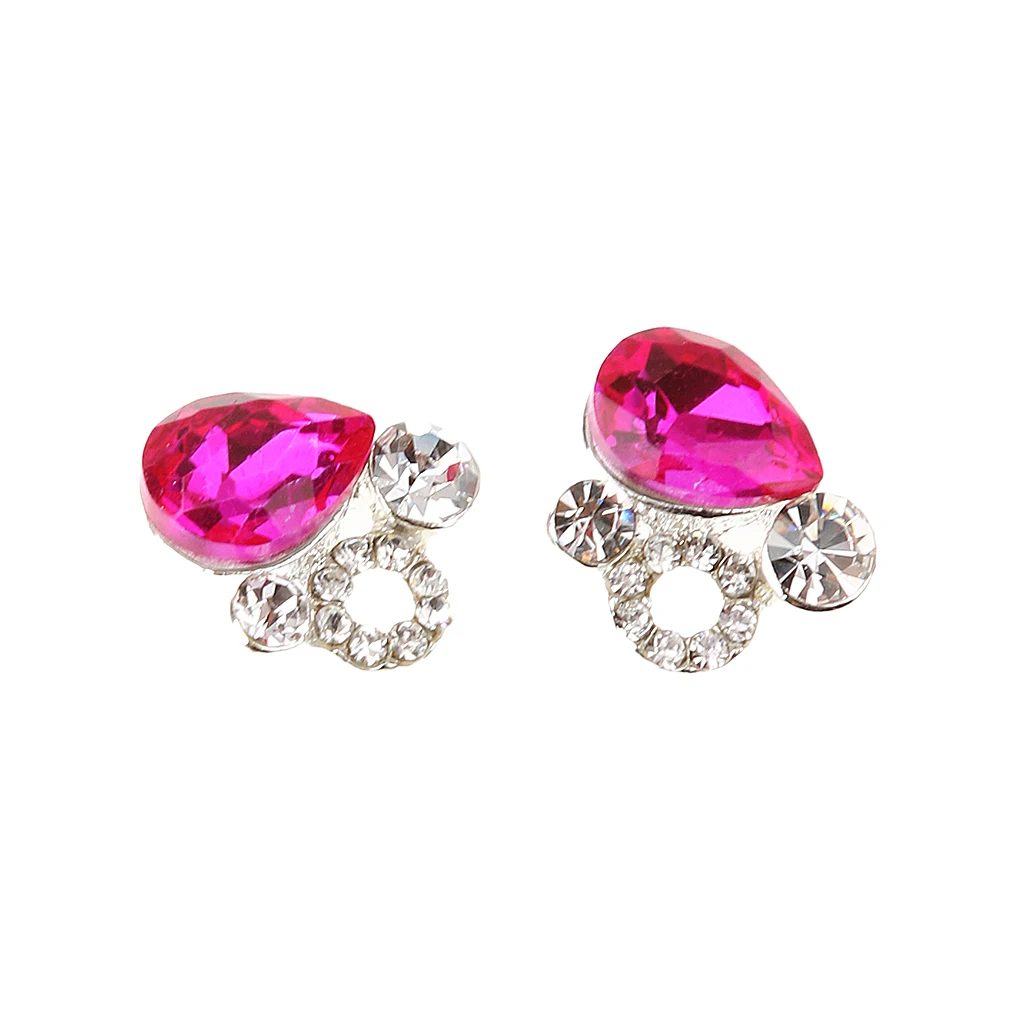Beauty Tools Nail Art 10 Pcs 3D Bling Fashionable Charm Decorations Silver Rose Waterdrop Hot Selling
