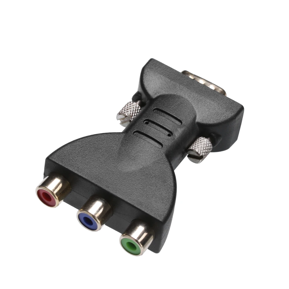 1 шт. RCA VGA коннектор конвертер 3 RGB видео Женский в HD 15 контактный стиль