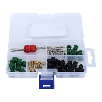 

A/C Rubber Gasket+ AC Valve Core+ Remover Tool Assortment Kit Auto Car Air Conditioning Assortment Remover