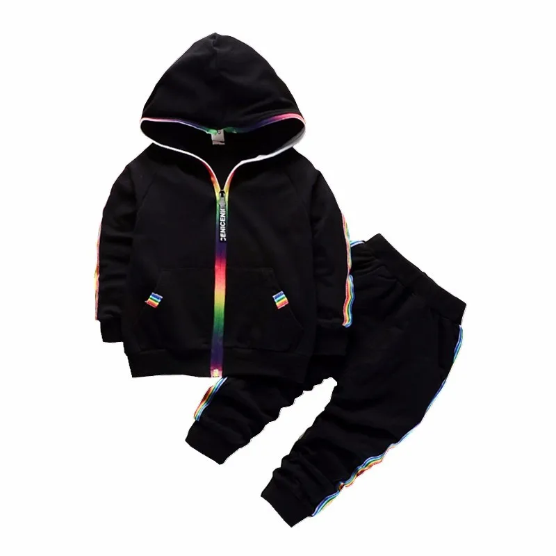 

2020 New Spring Baby Casual Boys Girls Cotton Hooded Jacket Pants 2Pcs/Set Kids Fashion Suit Infant Clothing Toddler Tracksuits