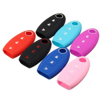 

Car 3 Buttons Silicone Key Fob Remote Cover Case For Nissan Maxima Altima Gt-r Sentra Murano