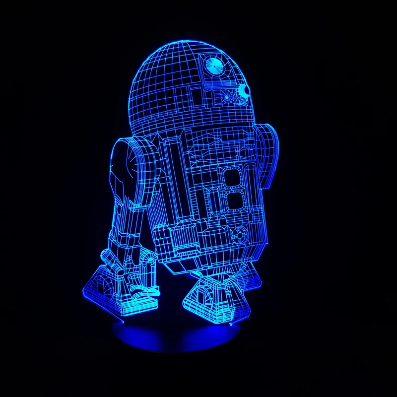 Luzes da Noite 7 cores robô r2d2 visual Charge : Usb Cable