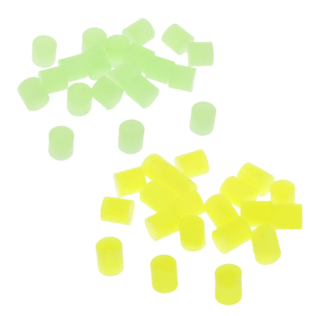 20Pcs/Pack Soft Silicone Fishing Beads Rig Luminous Fishing Floating Stopper Semi-Circular Beads Fishing Float Accessories