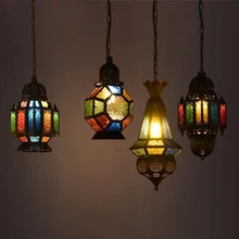 Mediterranean industrial retro Morocco Iron Pendant Lights Creative cafe bar restaurant hanging light Vintage loft Pendant Lamps hall creative pendant lamps za light the restaurant in front of the hotel pendant lights cafe bar small aisle entrance