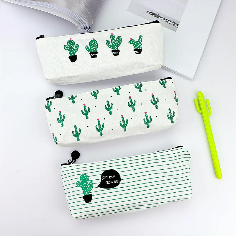 

Hot Sale 1pcs Succulents Pencil Case Quality School Supplies Stationery Gift Pencilcase School Cute Pencil Box School Tools