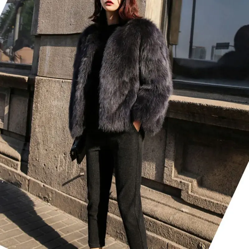 ETOSELL, Женское зимнее пальто из искусственного меха, женская теплая верхняя одежда с длинным рукавом, утепленные куртки, пальто, женская мода, уличная одежда, кардиганы