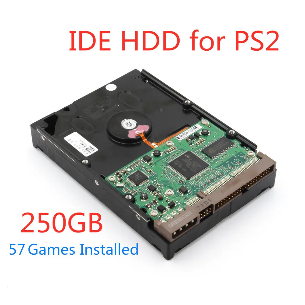 

250GB 3.5" IDE Hard Drive for PS2 with 57 Games installed brand new HDD One Year Warranty