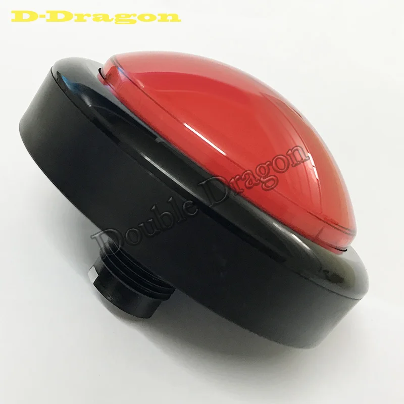 Большая купольная кнопочная Кнопка 100 мм с подсветкой, аркадная кнопочная светодиодная Кнопка 12 В, кнопочный переключатель с микропереключателем - Цвет: Red
